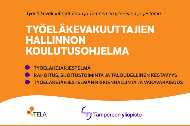 Työeläkevakuuttajien hallinnon koulutusohjelma vuonna 2024.