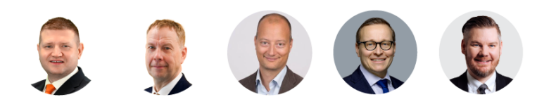 Tulevaisuuden työeläkkeiden päättäjäkurssin ensimmäisessä osiossa mukana ovat Mikko Koskinen, Antti Tanskanen, Niku Määttänen, Carl Pettersson ja Janne Pelkonen.